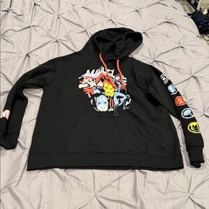 Black Graphic Hoodie